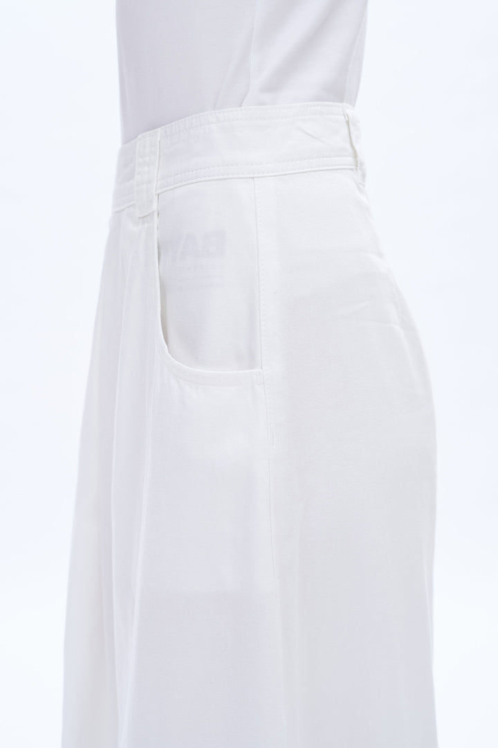 Shannon Mid Rise Pleated Long Skirt