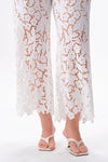 High Rise Floral Embroidered Wide Leg Pants
