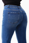 High Rise Ankle Rhinestone Bootcut Jeans