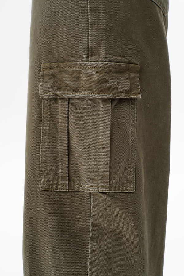 Low Rise Cargo Drop Crotch Barrel Leg Pants