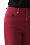 High Rise Cropped Distressed Wide Leg Jeans