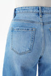 High Rise Cropped Distressed Barrel Leg Jeans