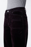 Corduroy Mid Rise Wide Leg Jeans