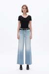 High Rise Wide Leg Raw Hem