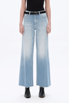 High Rise Wide Leg Raw Hem