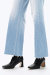 High Rise Wide Leg Raw Hem