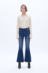 Ara High Rise Flare Leg Denim Jeans-Flare & Bootcut-BAYEAS
