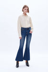 Ara High Rise Flare Leg Denim Jeans-Flare & Bootcut-BAYEAS