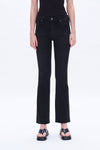 Black Bootcut Denim Jeans-Flare & Bootcut-BAYEAS