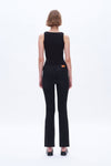 Black Bootcut Denim Jeans-Flare & Bootcut-BAYEAS