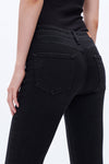 Black Bootcut Denim Jeans-Flare & Bootcut-BAYEAS