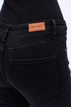 Black Bootcut Denim Jeans-Flare & Bootcut-BAYEAS