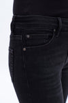 Black Bootcut Denim Jeans-Flare & Bootcut-BAYEAS