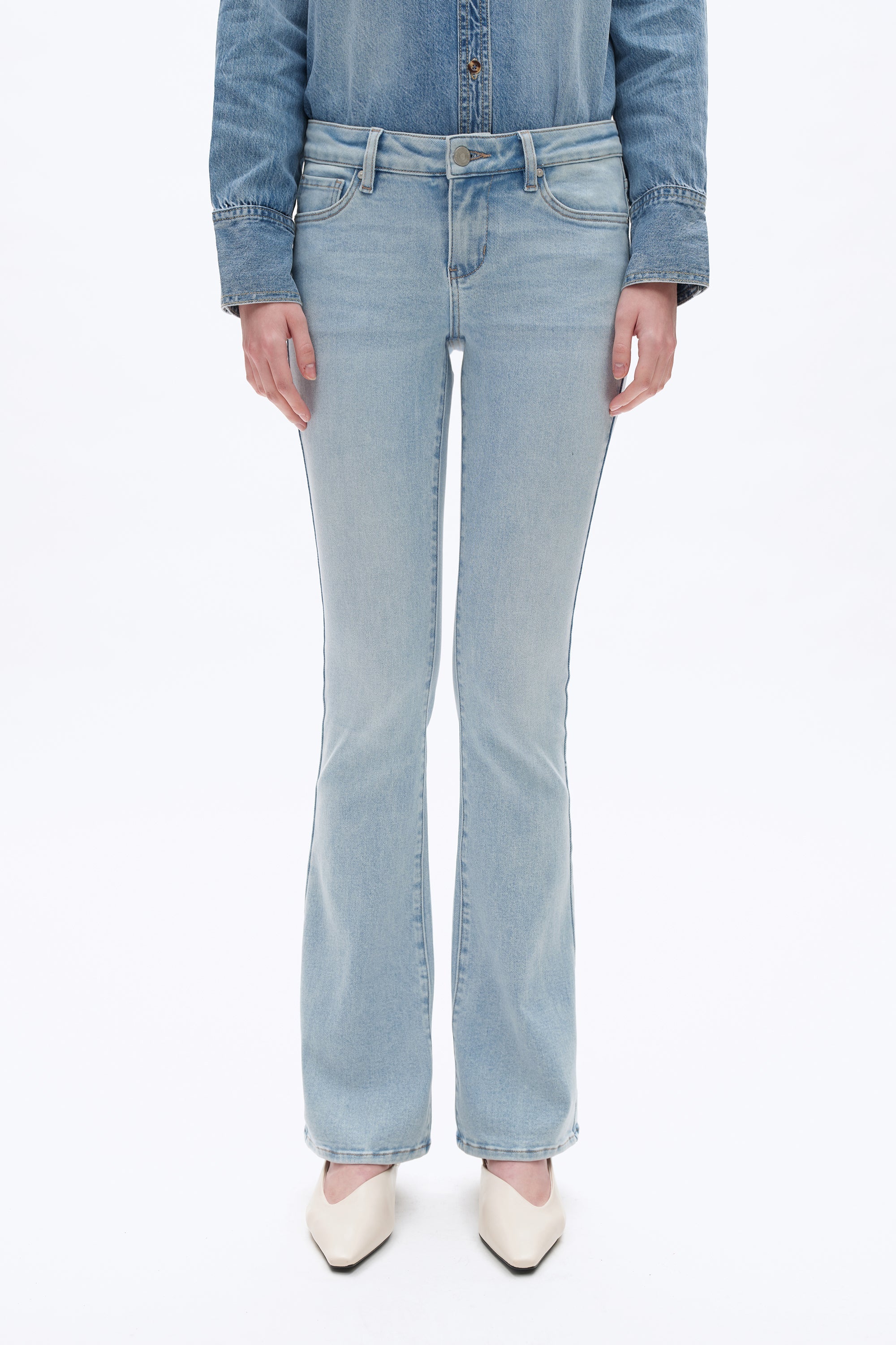 Low Rise Bootcut Denim Jeans – Bayeas