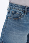 Mid Rise Denim Shorts-Shorts-BAYEAS