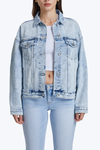 Drop Shoulder Denim Jacket-Jackets-BAYEAS