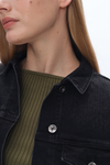 Drop Shoulder Denim Jacket-Jackets-BAYEAS