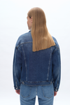 Drop Shoulder Denim Jacket-Jackets-BAYEAS