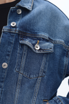 Drop Shoulder Denim Jacket-Jackets-BAYEAS