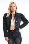 Puffy Sleeve Denim Jacket-Jackets-BAYEAS