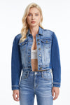 Puffy Sleeve Denim Jacket-Jackets-BAYEAS