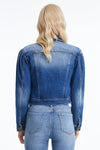 Puffy Sleeve Denim Jacket-Jackets-BAYEAS