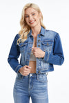 Puffy Sleeve Denim Jacket-Jackets-BAYEAS