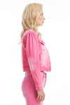 Puffy Sleeve Denim Jacket-Jackets-BAYEAS