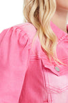 Puffy Sleeve Denim Jacket-Jackets-BAYEAS