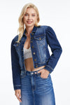 Puffy Sleeve Denim Jacket-Jackets-BAYEAS