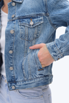 Ripped Denim Jacket-Jackets-BAYEAS