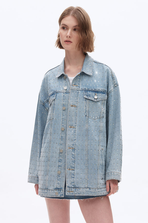 Rhinestone Denim Jacket