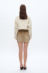Short Denim Skirt With Pockets-Skirts-BAYEAS
