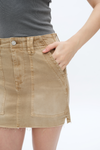 Short Denim Skirt With Pockets-Skirts-BAYEAS