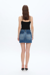 Short Denim Skirt With Pockets-Skirts-BAYEAS