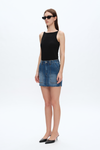 Short Denim Skirt With Pockets-Skirts-BAYEAS