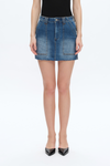 Short Denim Skirt With Pockets-Skirts-BAYEAS