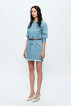 The Resa Denim Shirt Dress-Dresses-BAYEAS