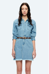 The Resa Denim Shirt Dress-Dresses-BAYEAS