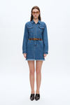 The Resa Denim Shirt Dress-Dresses-BAYEAS