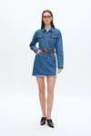 The Resa Denim Shirt Dress-Dresses-BAYEAS