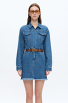 The Resa Denim Shirt Dress-Dresses-BAYEAS