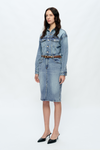 Doris Denim Long Sleeve Dress-Dresses-BAYEAS