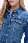 Andrea Denim Shirt Dress Long Sleeve-Dresses-BAYEAS