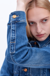 Andrea Denim Shirt Dress Long Sleeve-Dresses-BAYEAS