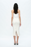Erin Mid Rise Fishtail Denim Skirt