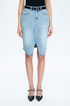 Tara Mid Rise Slit Midi Skirt