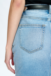 Tara Mid Rise Slit Midi Skirt