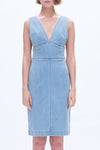 Rhinestone Denim Midi Dress
