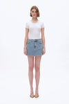 Rhinestones Denim Skirt